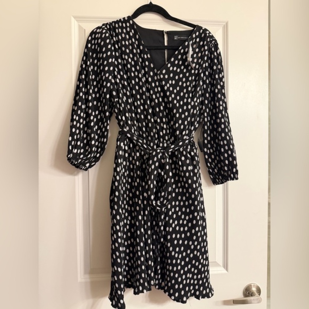 NWT New York & Company black and white polka dot dress